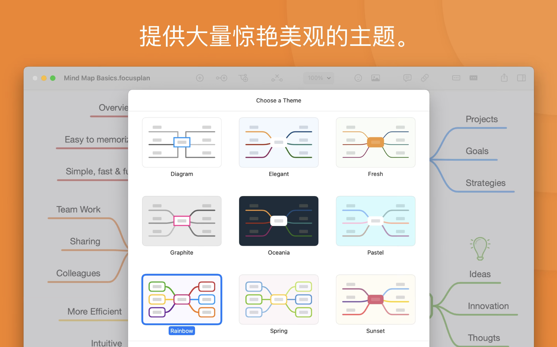 Focusplan Pro for mac v1.6.13中文激活版 多功能思维导图插图3 Focusplan Pro for mac v1.6.13中文激活版 多功能思维导图