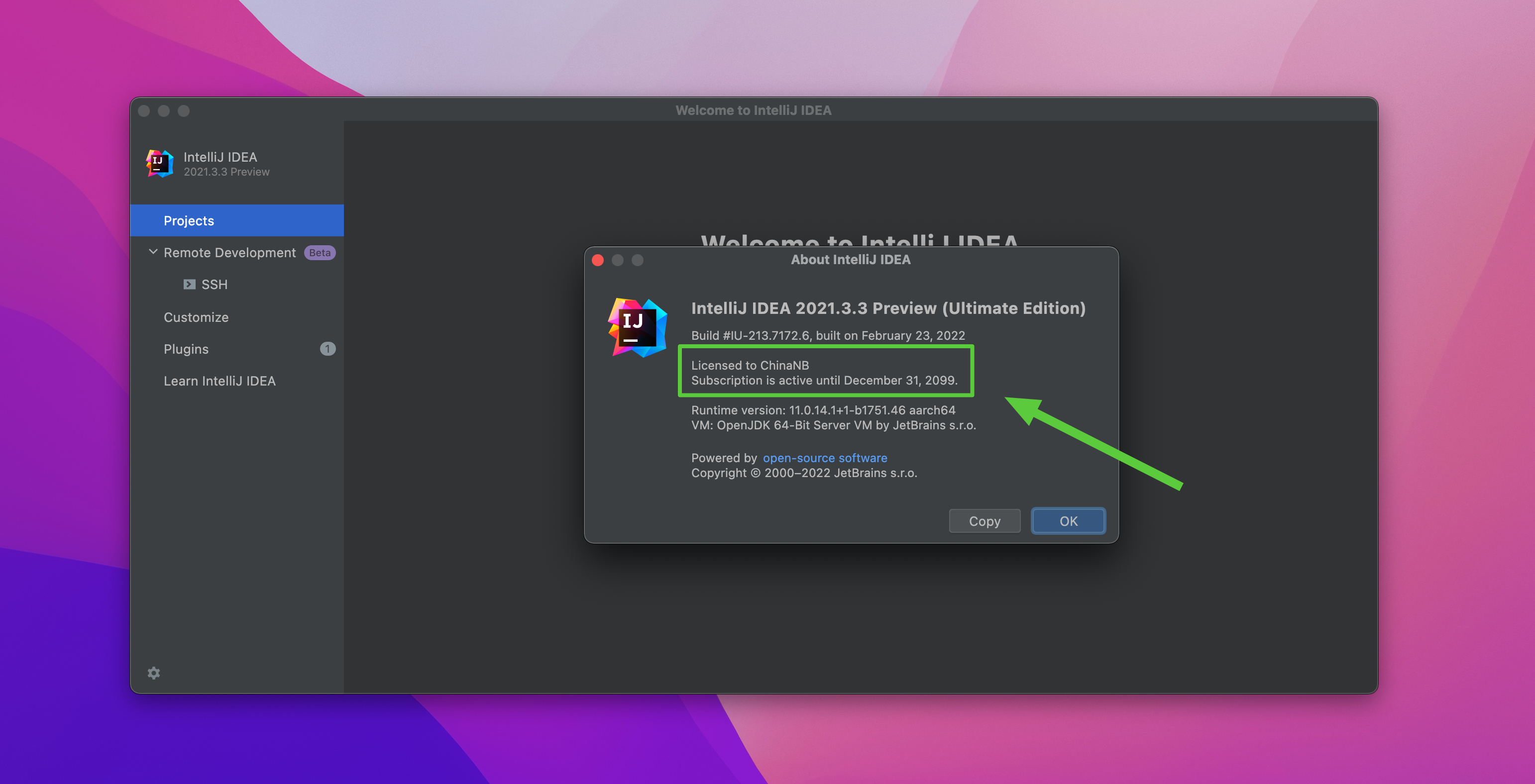 JetBrains IntelliJ IDEA 2021 for Mac v2021.3.3中文免登陆版 Java开发工具 可激活至2099年 (intel/M1均可)插图 JetBrains IntelliJ IDEA 2021 for Mac v2021.3.3中文免登陆版 Java开发工具 可激活至2099年 (intel/M1均可)