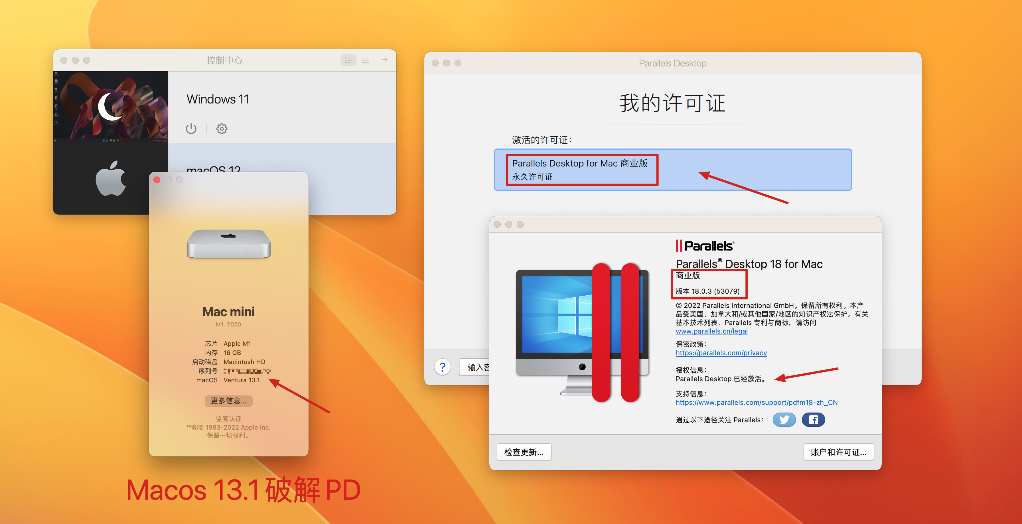全网首发PD正版免费 v18.0.3(53079)fix 永久直破解商业版 支持intel/M1/M2 pd虚拟机 ❌ 拒绝启动器 Parallels破解小助手插图2 全网首发PD正版免费 v18.0.3(53079)fix 永久直破解商业版 支持intel/M1/M2 pd虚拟机 ❌ 拒绝启动器 Parallels破解小助手