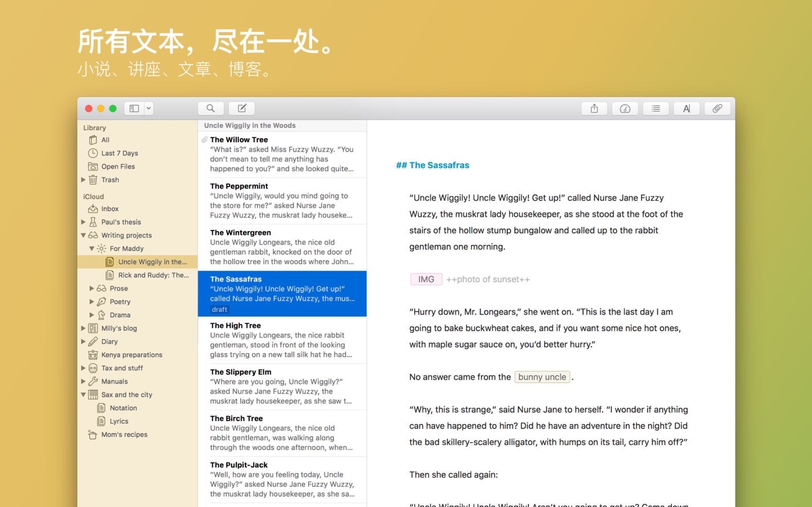 Ulysses 19.1 强大的文本编辑器插图1 Ulysses 19.1 强大的文本编辑器