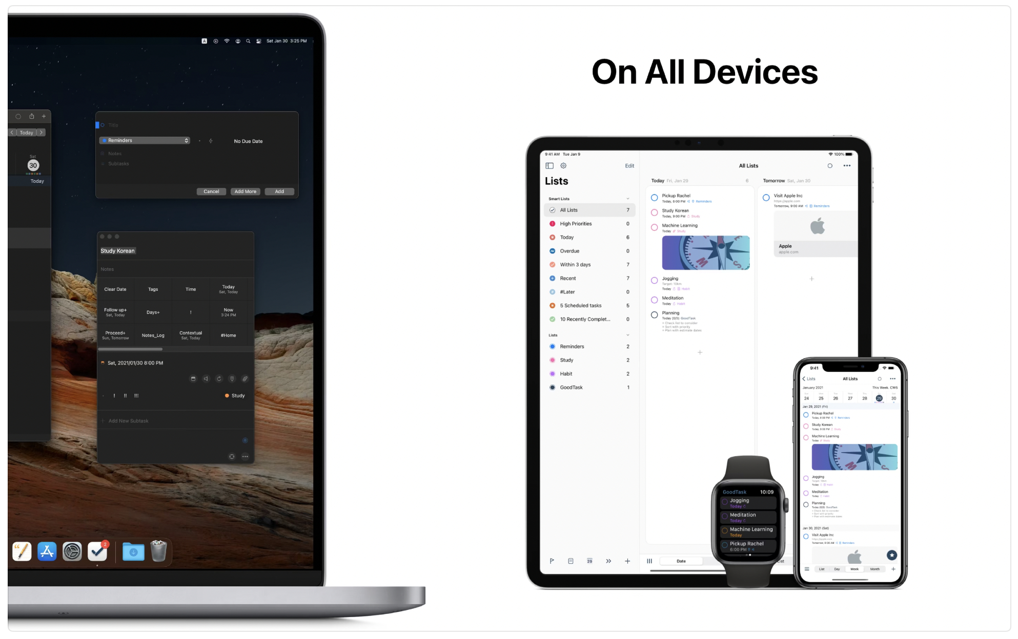 计划提醒任务管理工具 – GoodTask for Mac v6.7.1 中文破解版插图2 计划提醒任务管理工具 – GoodTask for Mac v6.7.1 中文破解版
