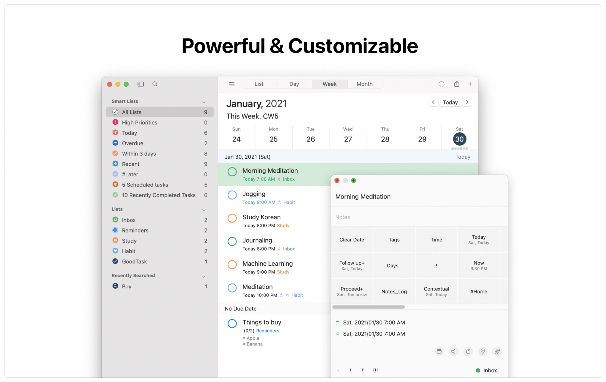 计划提醒任务管理工具 – GoodTask for Mac v6.7.1 中文破解版插图3 计划提醒任务管理工具 – GoodTask for Mac v6.7.1 中文破解版