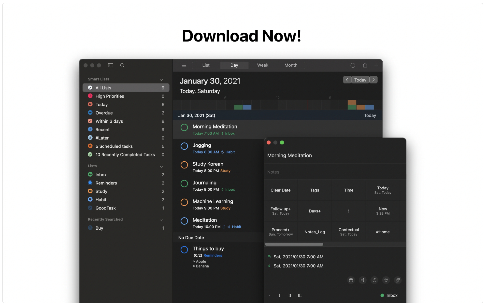计划提醒任务管理工具 – GoodTask for Mac v6.7.1 中文破解版
