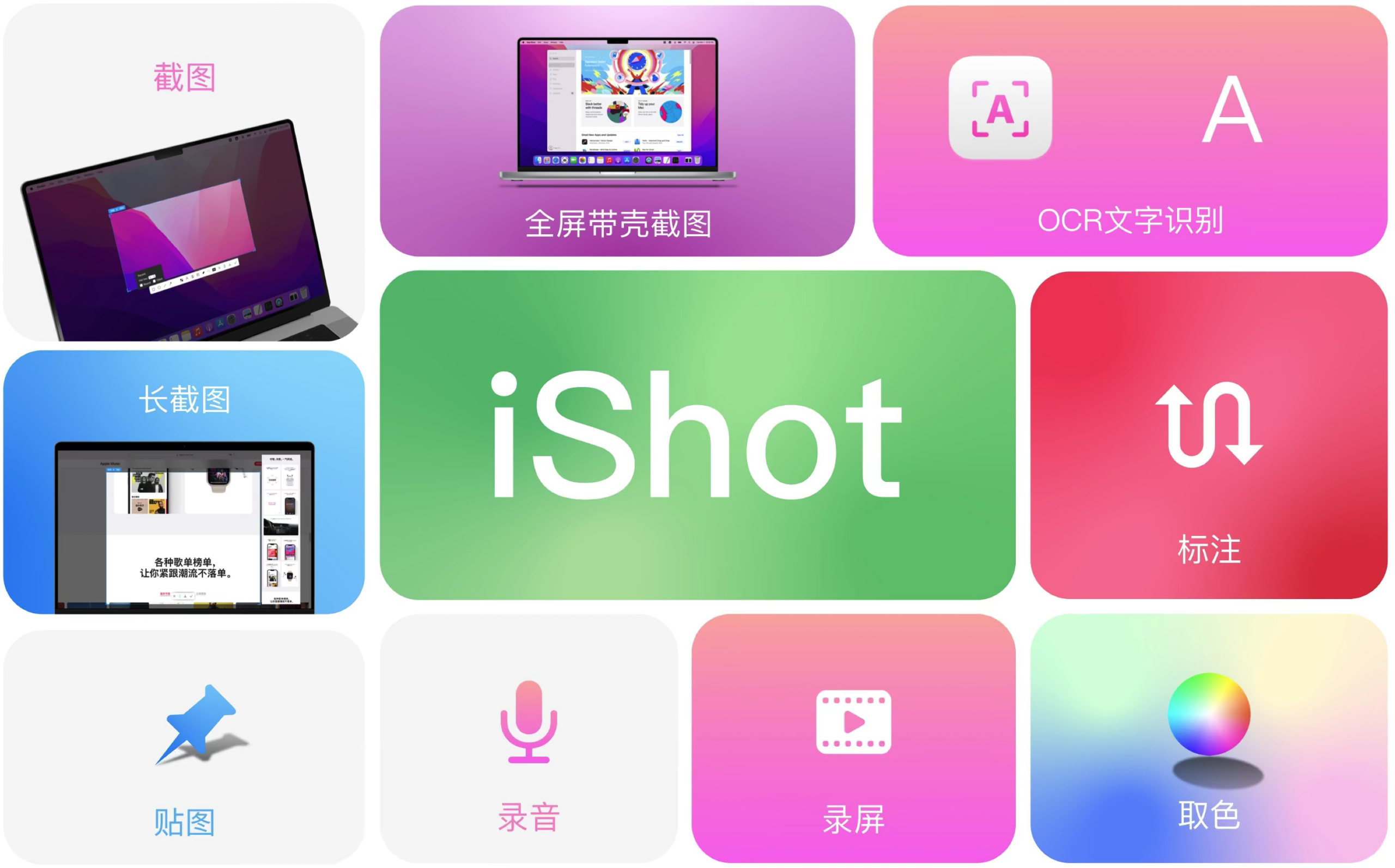 iShot Pro for Mac v2.3.1 HCiSO中文破解版 专业的截图录屏OCR工具