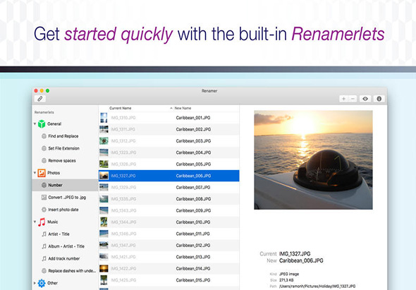 Renamer for Mac v6.1.1中文激活版 文件批量重命名软件