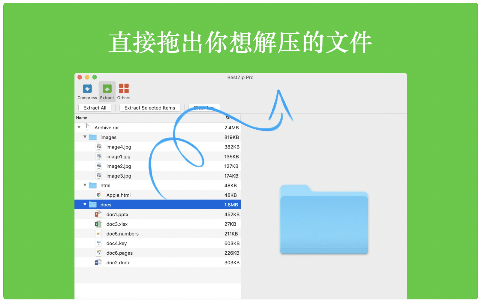  解优专业版 BestZip Pro for Mac v2.4.4 中文破解版