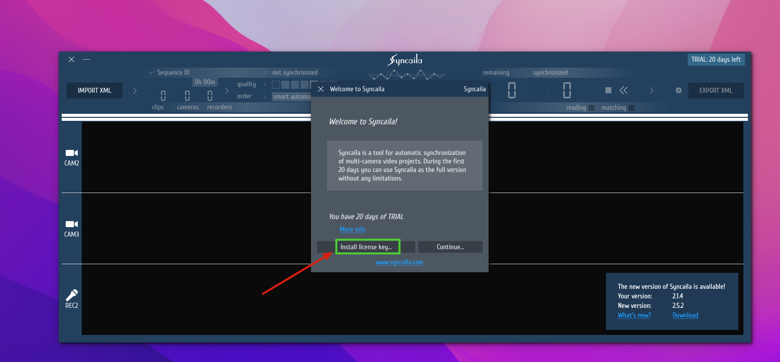 Syncaila for Mac v2.1.4激活版 多机位自动对视频音频同步工具