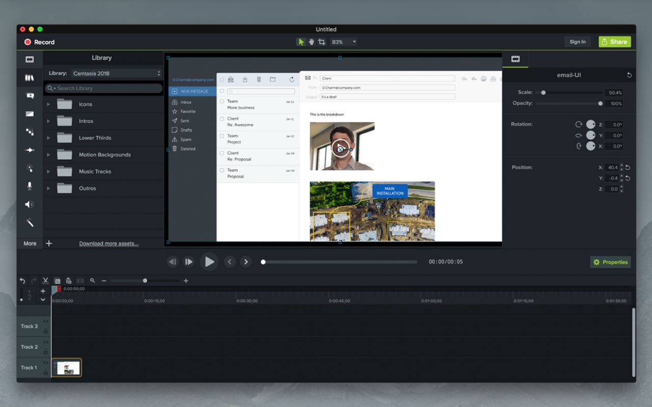 Camtasia Studio 2020.0.12 中文破解版 强大且易用的视频录制和剪辑软件插图2 Camtasia Studio 2020.0.12 中文破解版 强大且易用的视频录制和剪辑软件