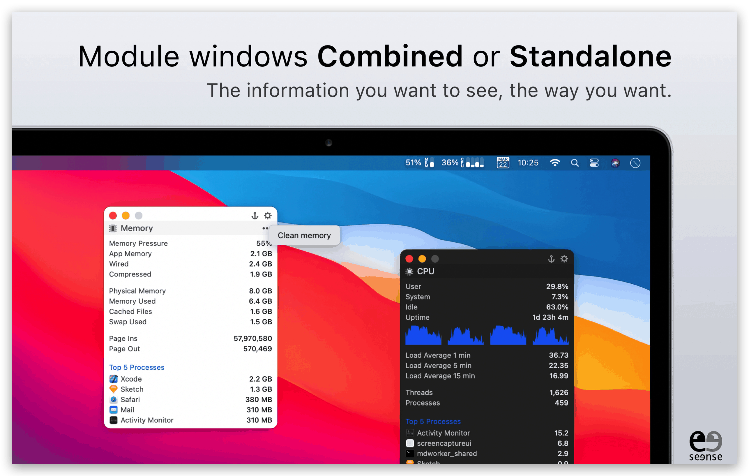 MenuBar Stats 3.6 菜单栏系统监视器