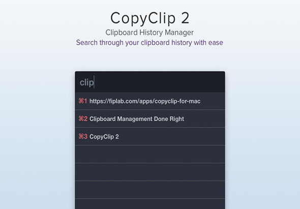 CopyClip 2.9.98.4 专业Mac剪切板管理工具