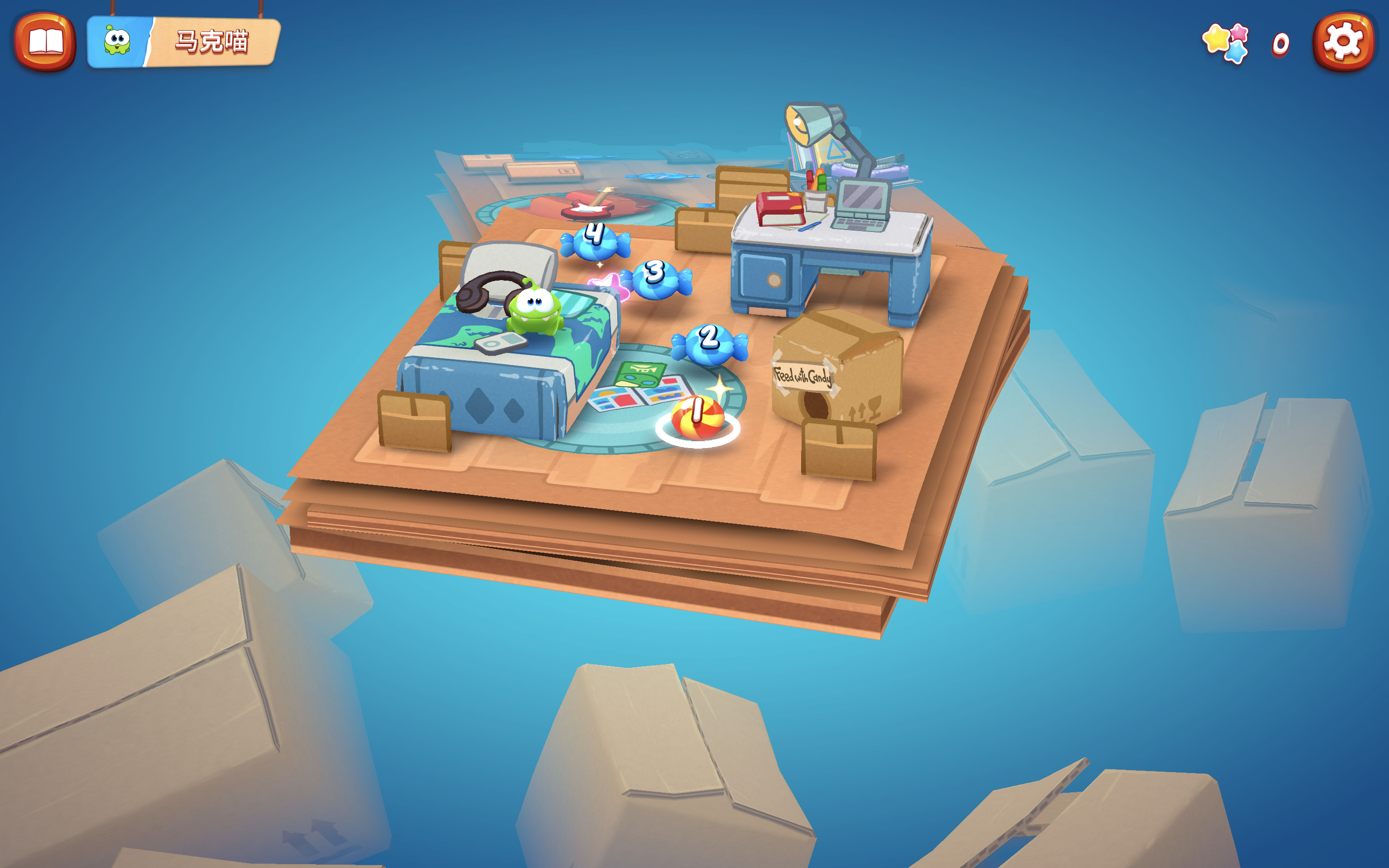  一款风靡全球的剪绳子游戏 – 割绳子 Cut the Rope Remastered for Mac v1.2.0中文原生版