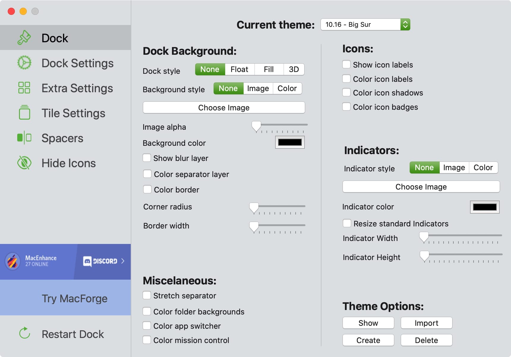 cDock 4.5.0 中文汉化破解版 优秀的Dock栏美化工具