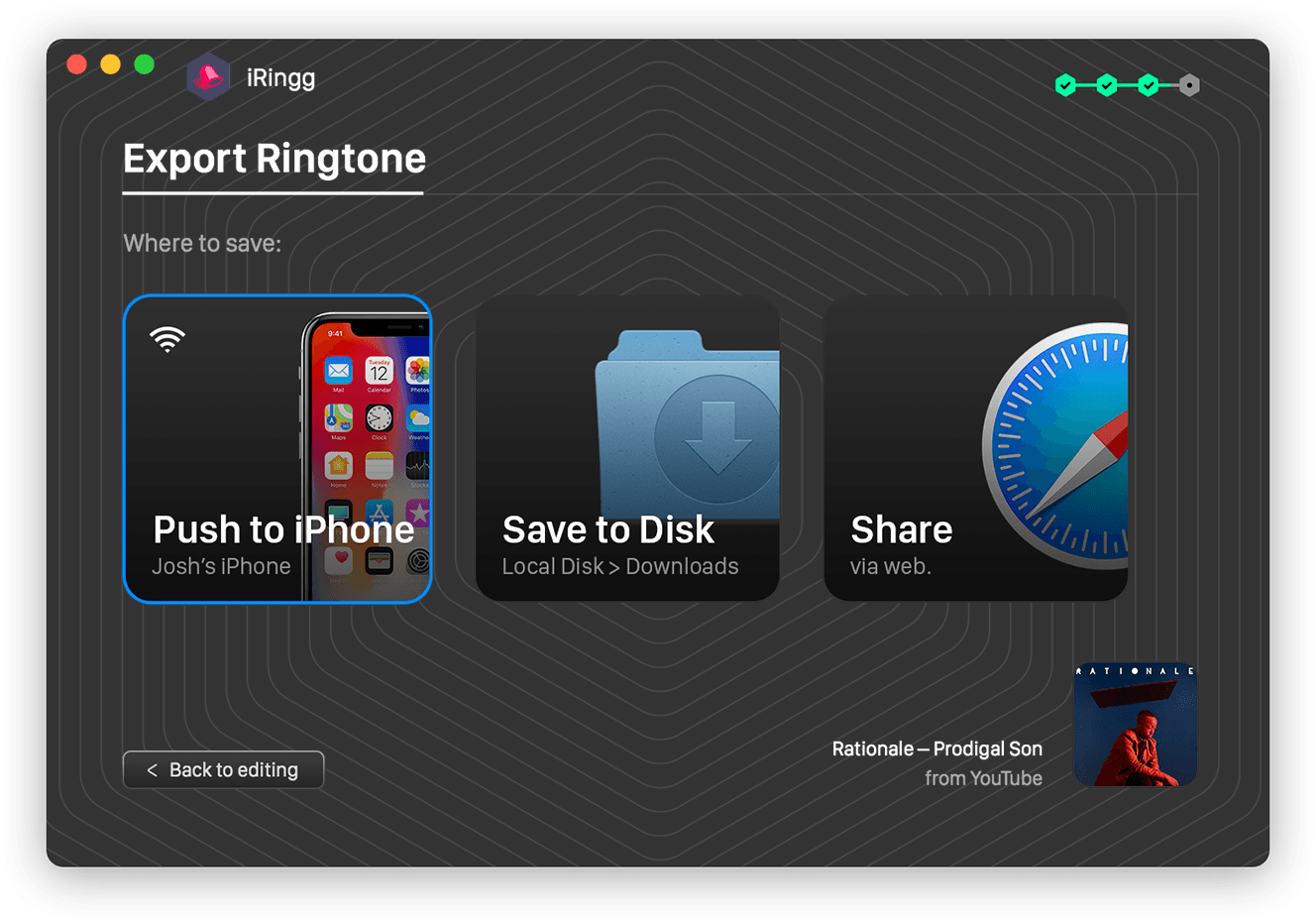 iRingg 1.0.43 iPhone铃声制作