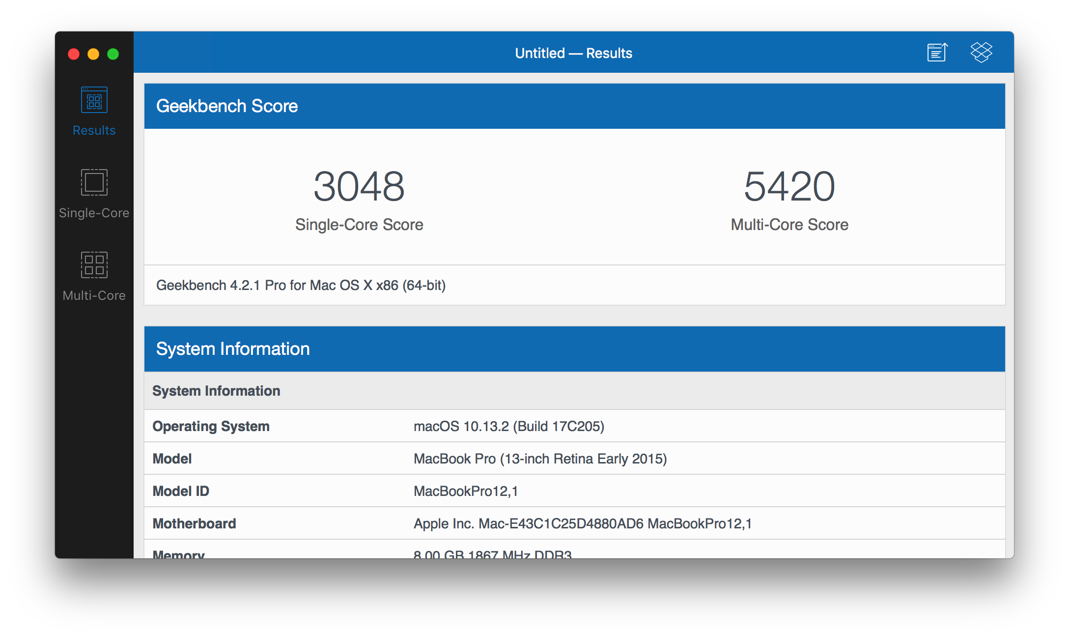 Geekbench 5.2.4 知名 Mac 跑分评测软件