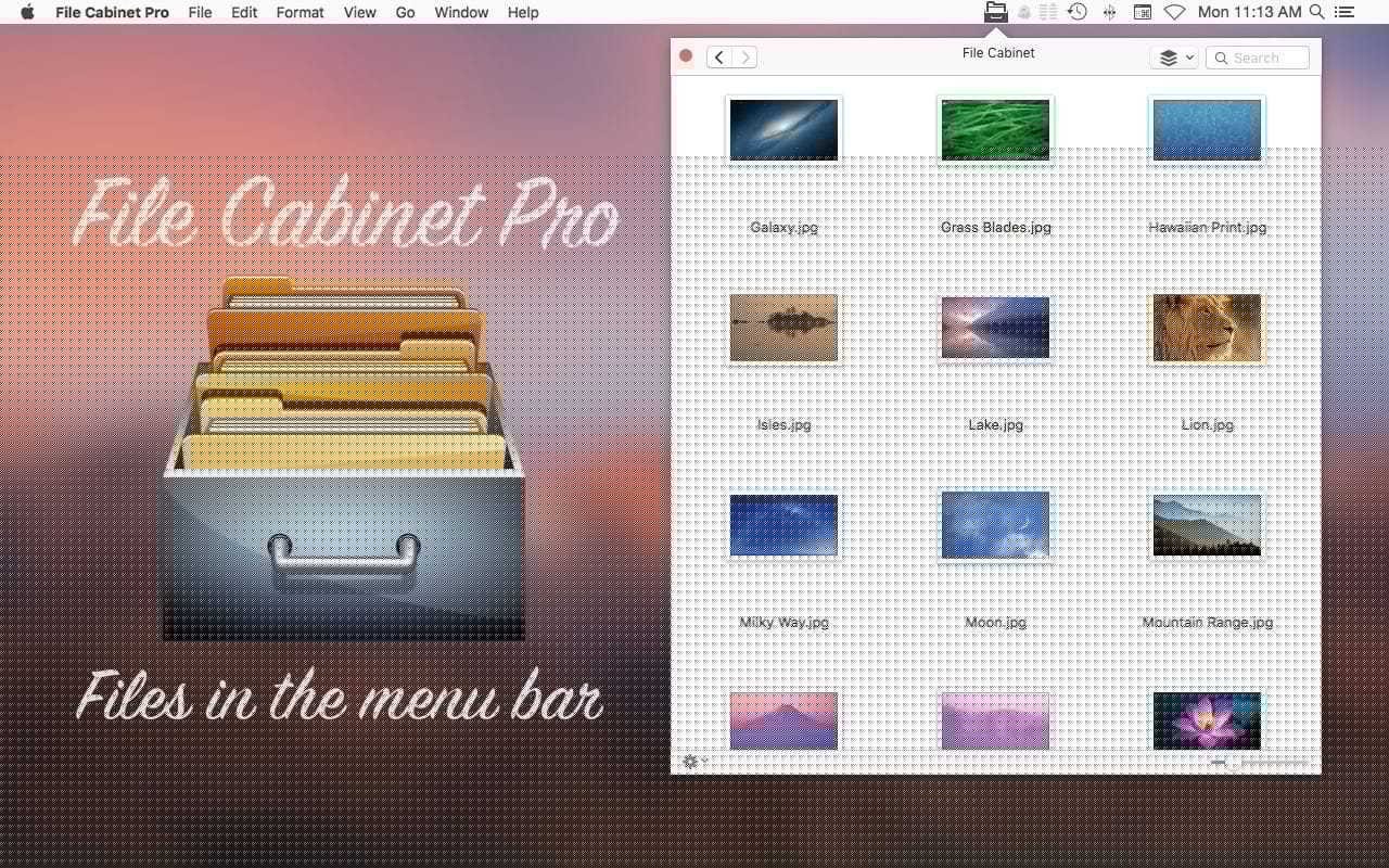 File Cabinet Pro 7.9.7 菜单栏的文件管理器