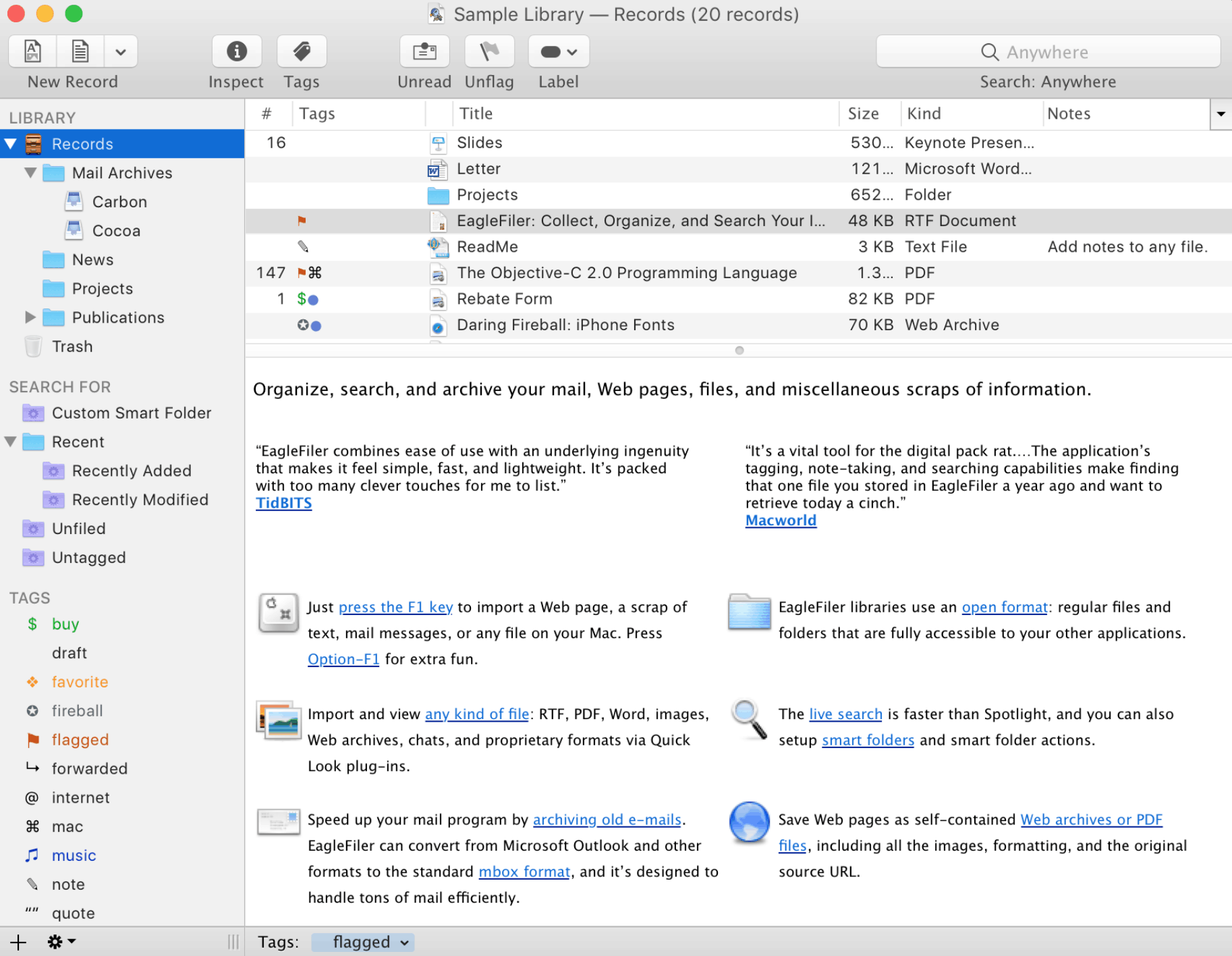 EagleFiler 1.9 破解版 文件整理组织工具 文件管理 第2张- EagleFiler 1.9 破解版 文件整理组织工具