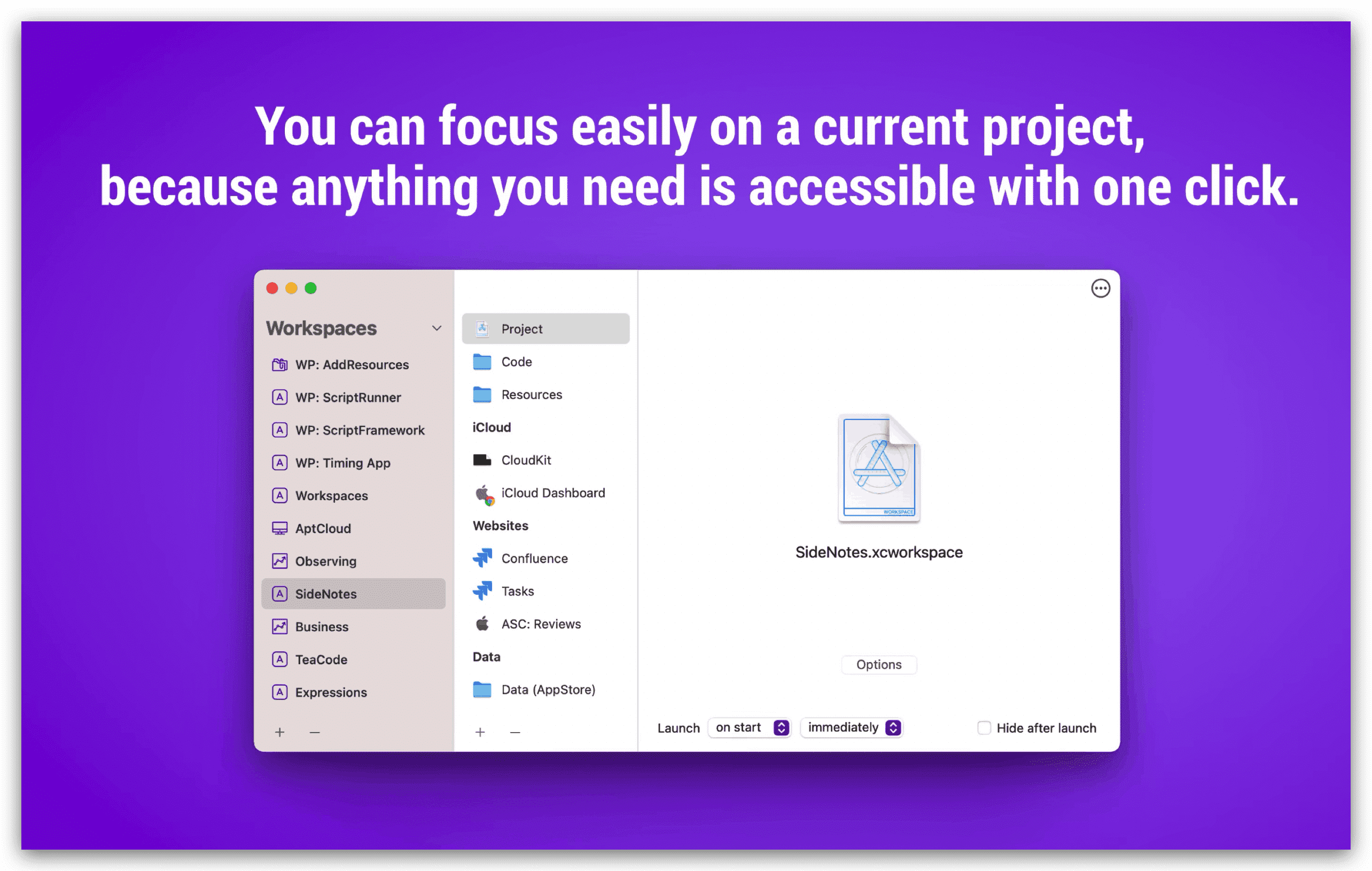 Workspaces 2.0.2 破解版 一键启用所有项目资源