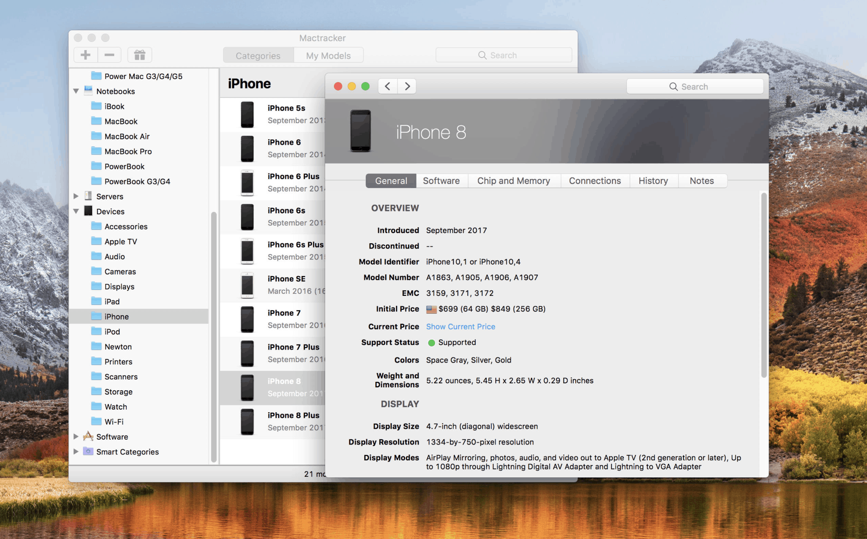 Mactracker for Mac 7.9.1 苹果产品百科全书 有趣的App 第2张- Mactracker for Mac 7.9.1 苹果产品百科全书