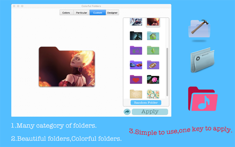 Colorful Folders 2.1.0 文件夹图标修改工具插图2 Colorful Folders 2.1.0 文件夹图标修改工具