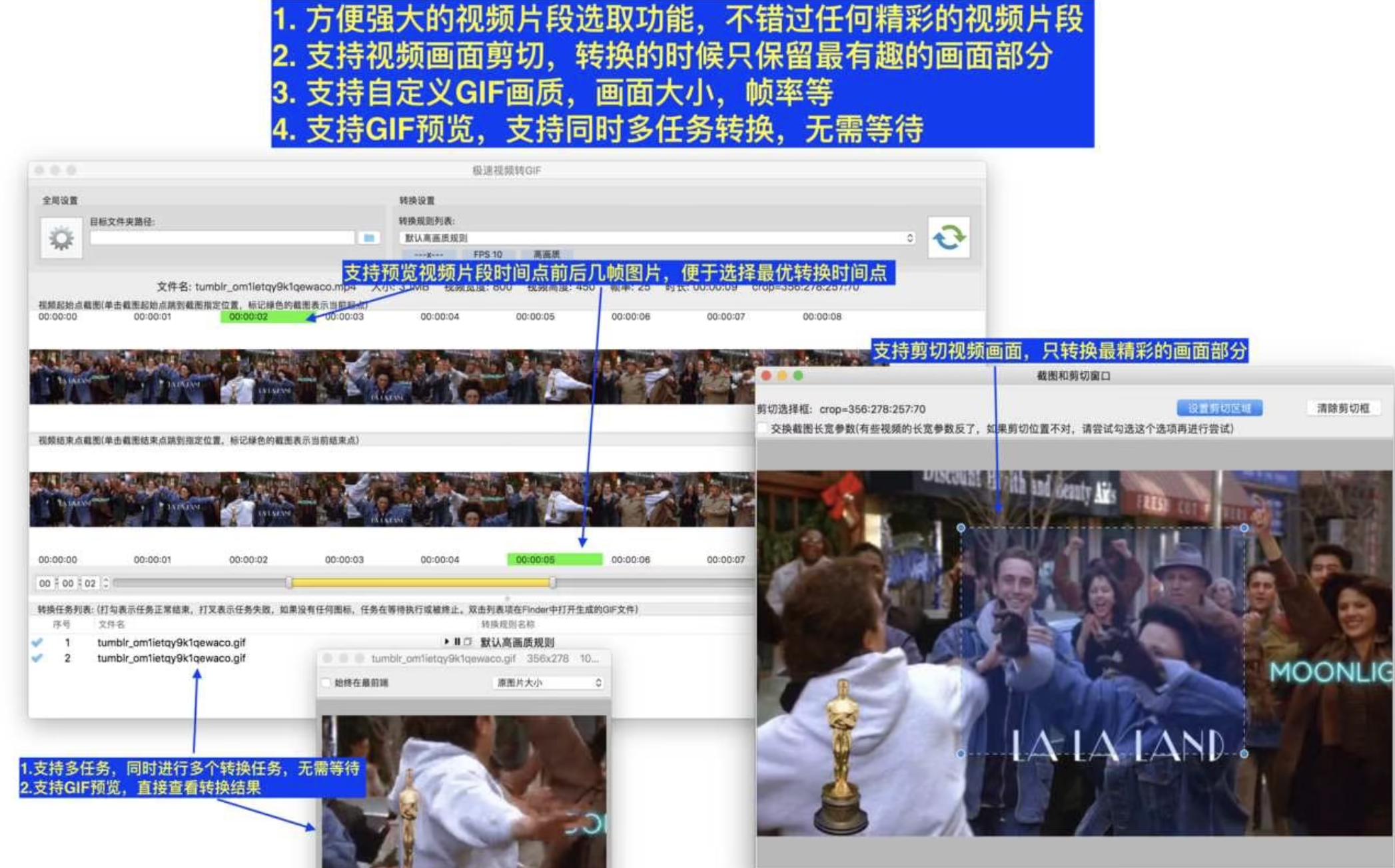 Video GIF converter for Mac v2.6直装版 视频GIF转换工具插图3 Video GIF converter for Mac v2.6直装版 视频GIF转换工具
