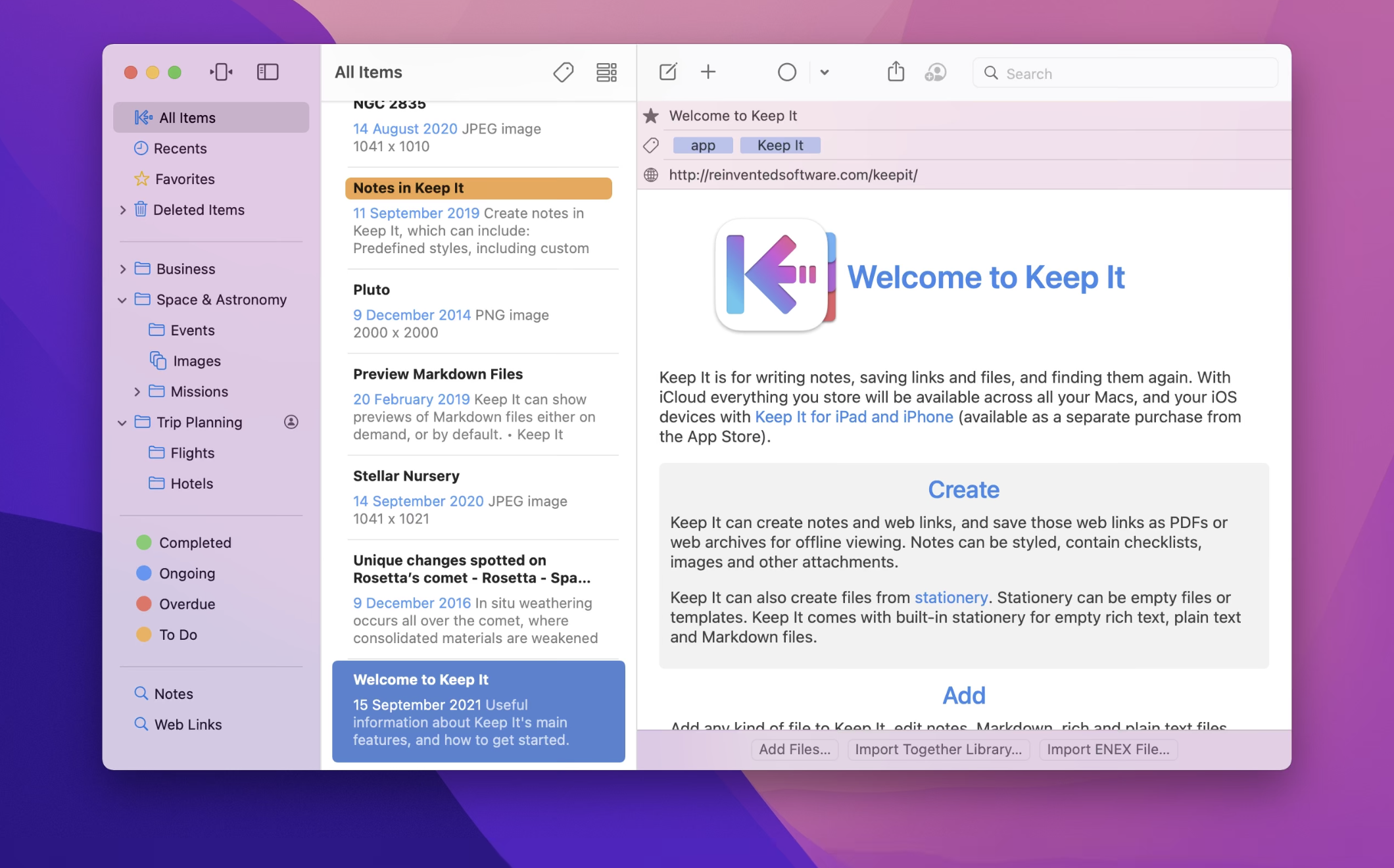 Keep It for mac v2.1 英文激活版 Mac笔记软件插图 Keep It for mac v2.1 英文激活版 Mac笔记软件