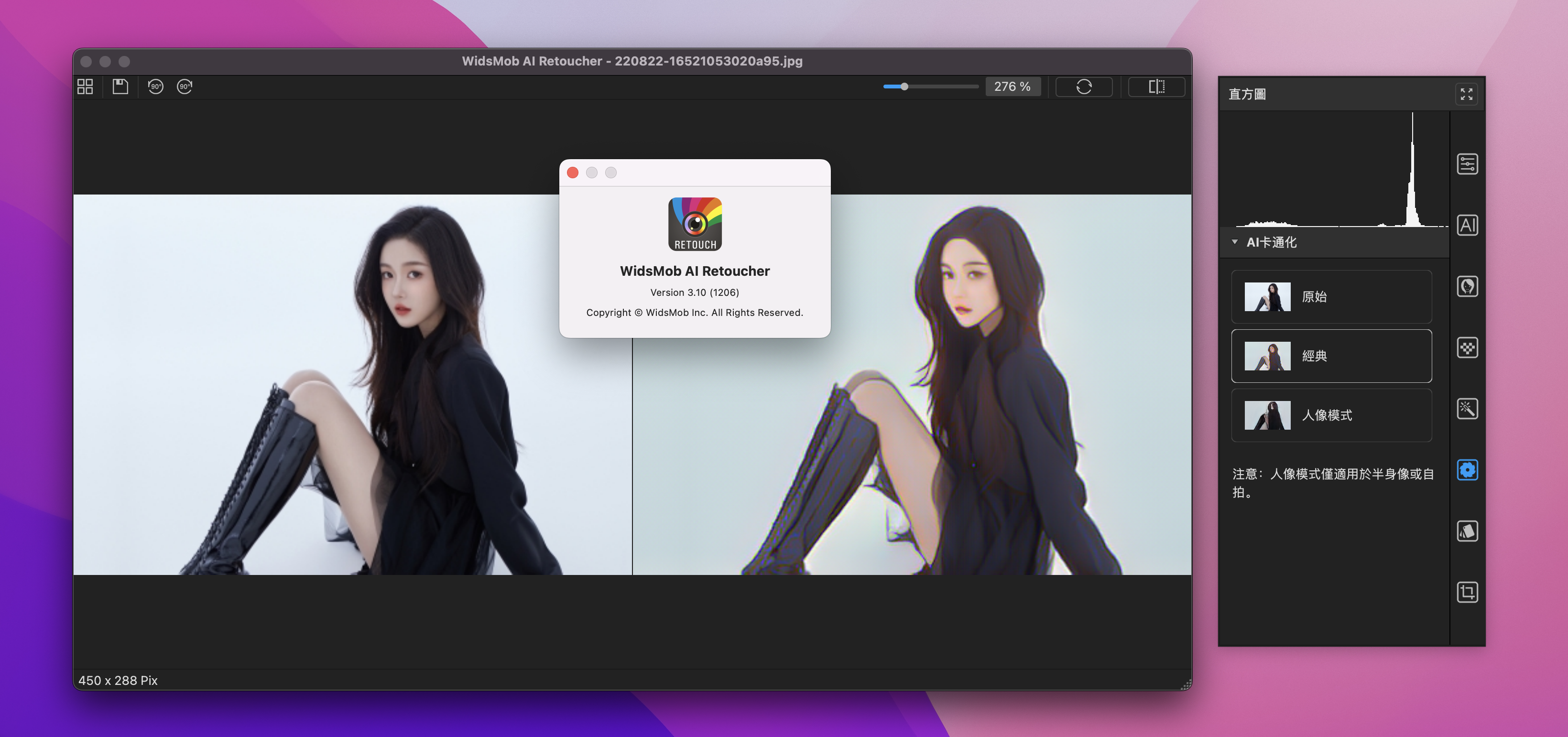 WidsMob AI Retoucher for Mac v3.12中文版 AI照片编辑工具插图 WidsMob AI Retoucher for Mac v3.12中文版 AI照片编辑工具