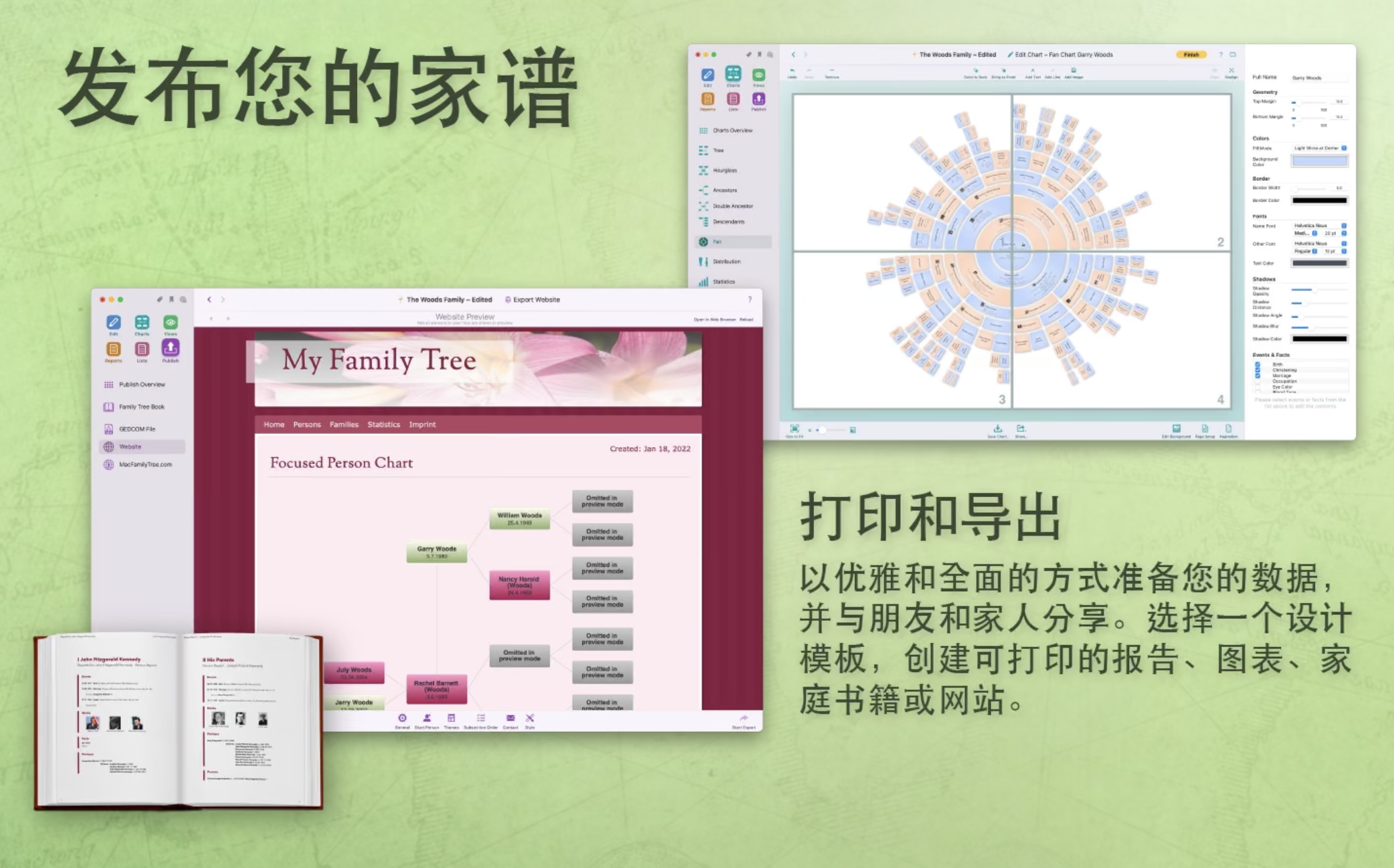 MacFamilyTree for Mac v10.1.0 中文激活版 家谱族谱制作插图9 MacFamilyTree for Mac v10.1.0 中文激活版 家谱族谱制作