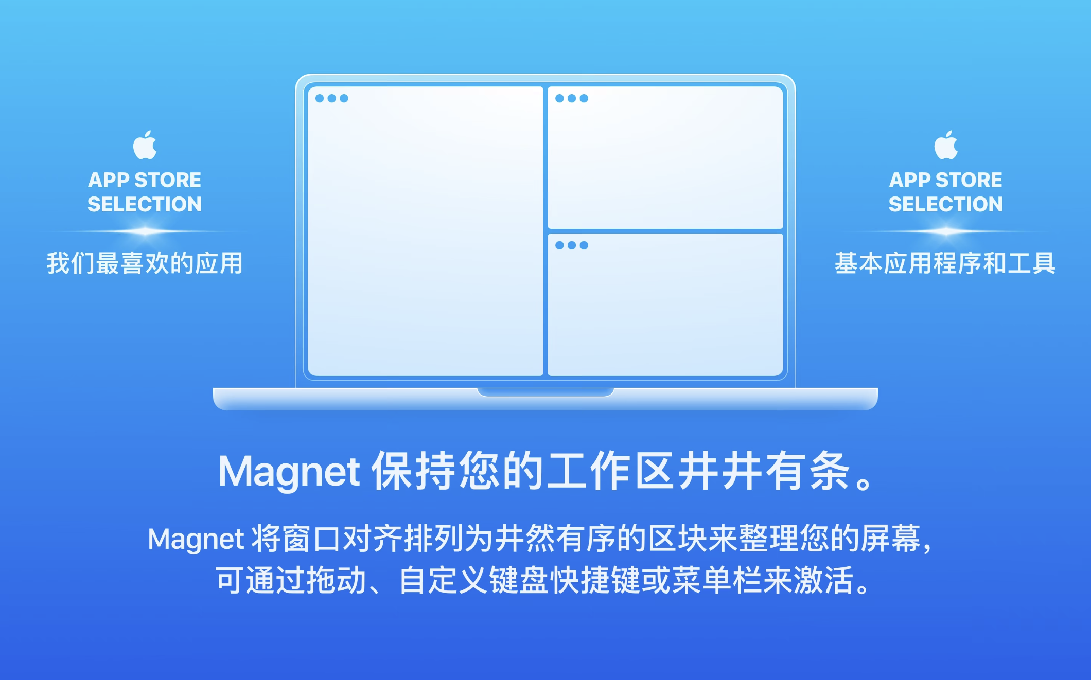 Magnet for mac v2.8.0中文免激活版 macOS窗口管理软件插图1 Magnet for mac v2.8.0中文免激活版 macOS窗口管理软件