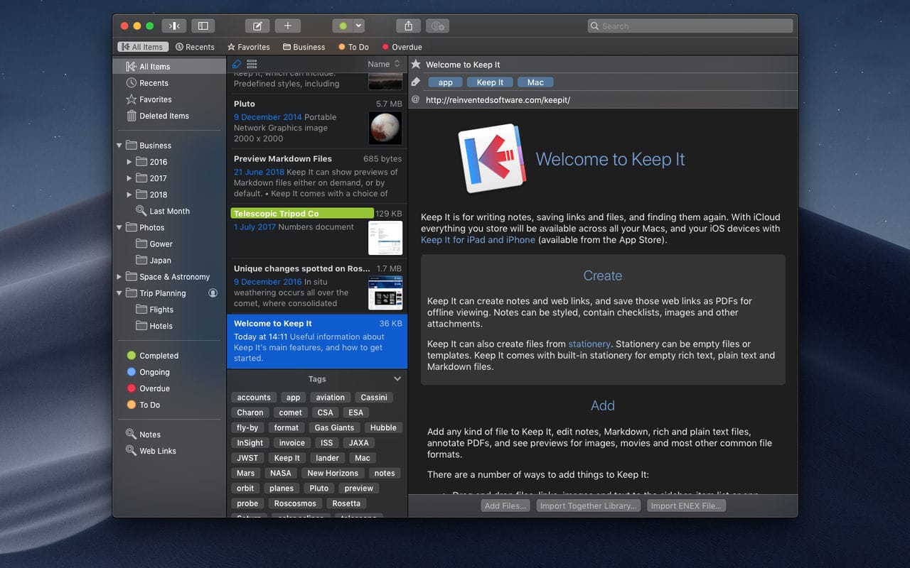 Keep It 1.8.3 内购破解版 笔记本、剪贴簿软件 写作软件 第2张- Keep It for mac v1.11.13激活版 Mac笔记软件