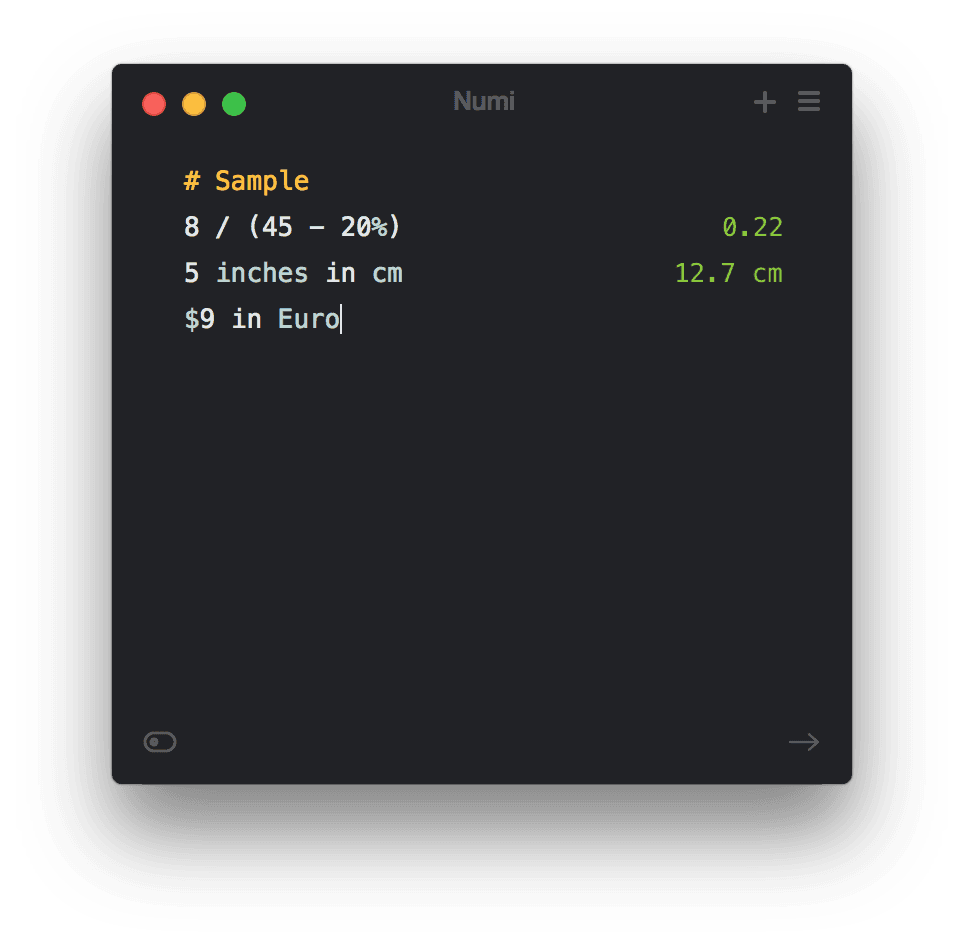 Numi 3.24 计算与文本结合的计算器 应用软件 第2张-Mac毒 Numi 3.24 计算与文本结合的计算器