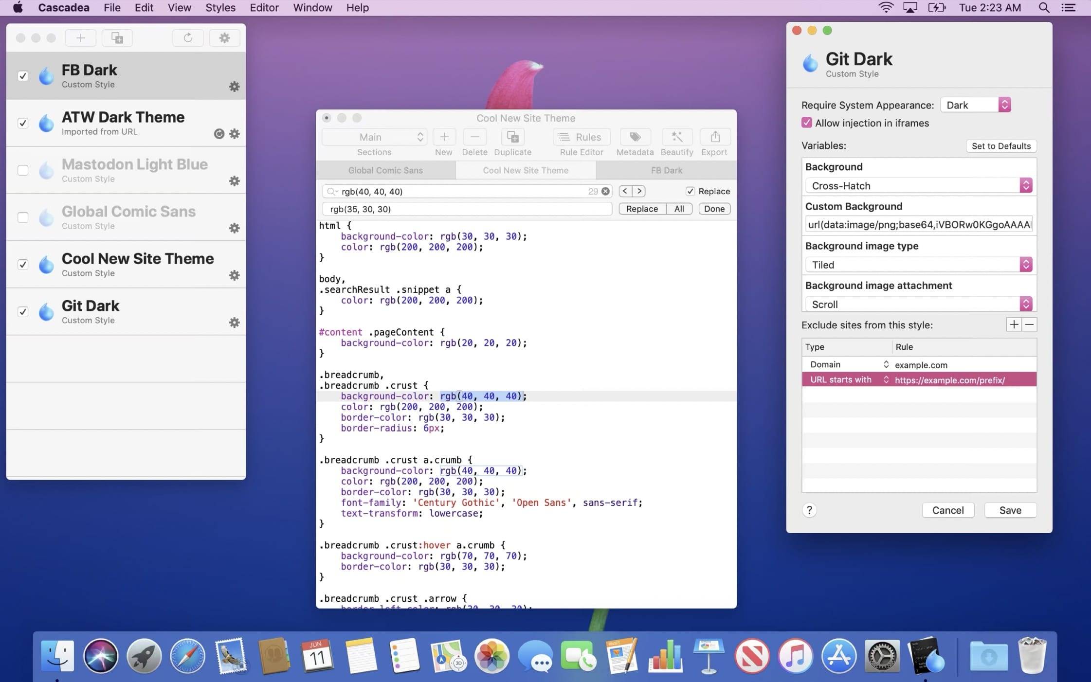 Cascadea 1.5.5 破解版 修改任意网站的外观样式 代码编辑 第2张- Cascadea v2.1.2 破解版 通过css修改任意网站的外观样式