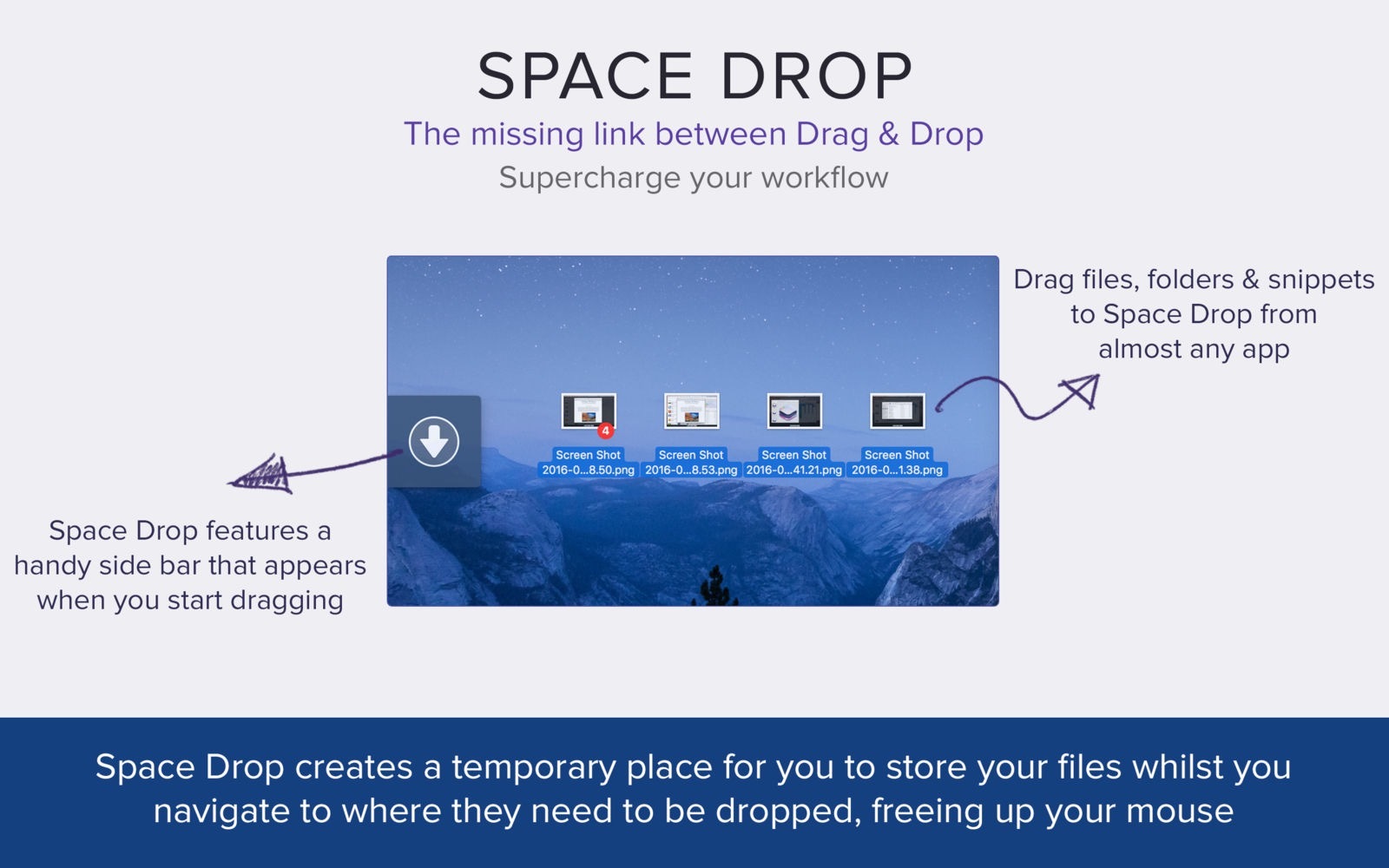 Space Drop 1.8.0 破解版 好用的文件拖放暂存管理工具插图 Space Drop 1.8.0 破解版 好用的文件拖放暂存管理工具