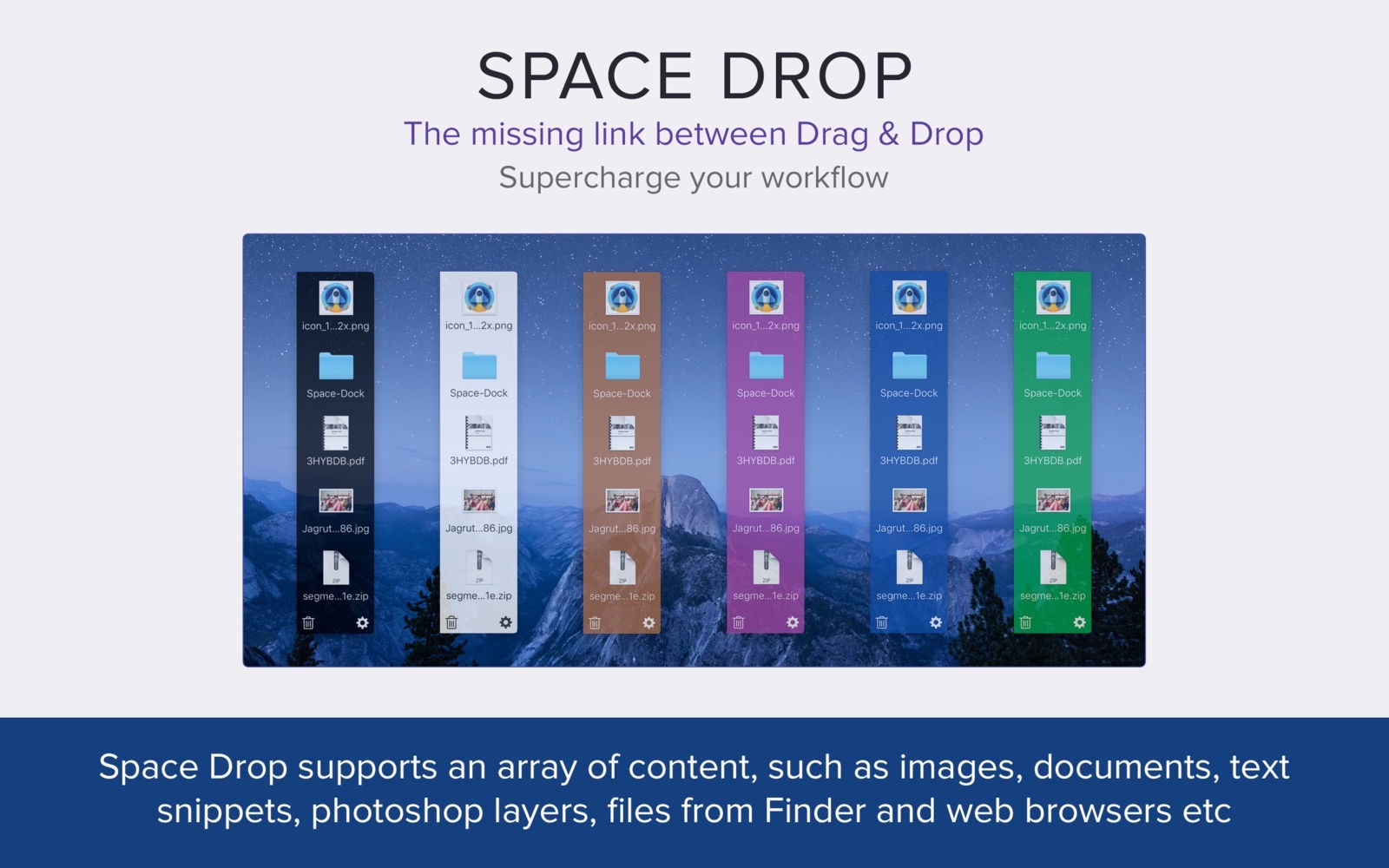 Space Drop 1.8.0 破解版 好用的文件拖放暂存管理工具插图2 Space Drop 1.8.0 破解版 好用的文件拖放暂存管理工具