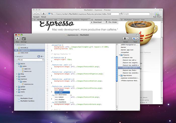 Espresso 5.3.1 一款强大的网页开发工具插图 Espresso 5.3.1 一款强大的网页开发工具