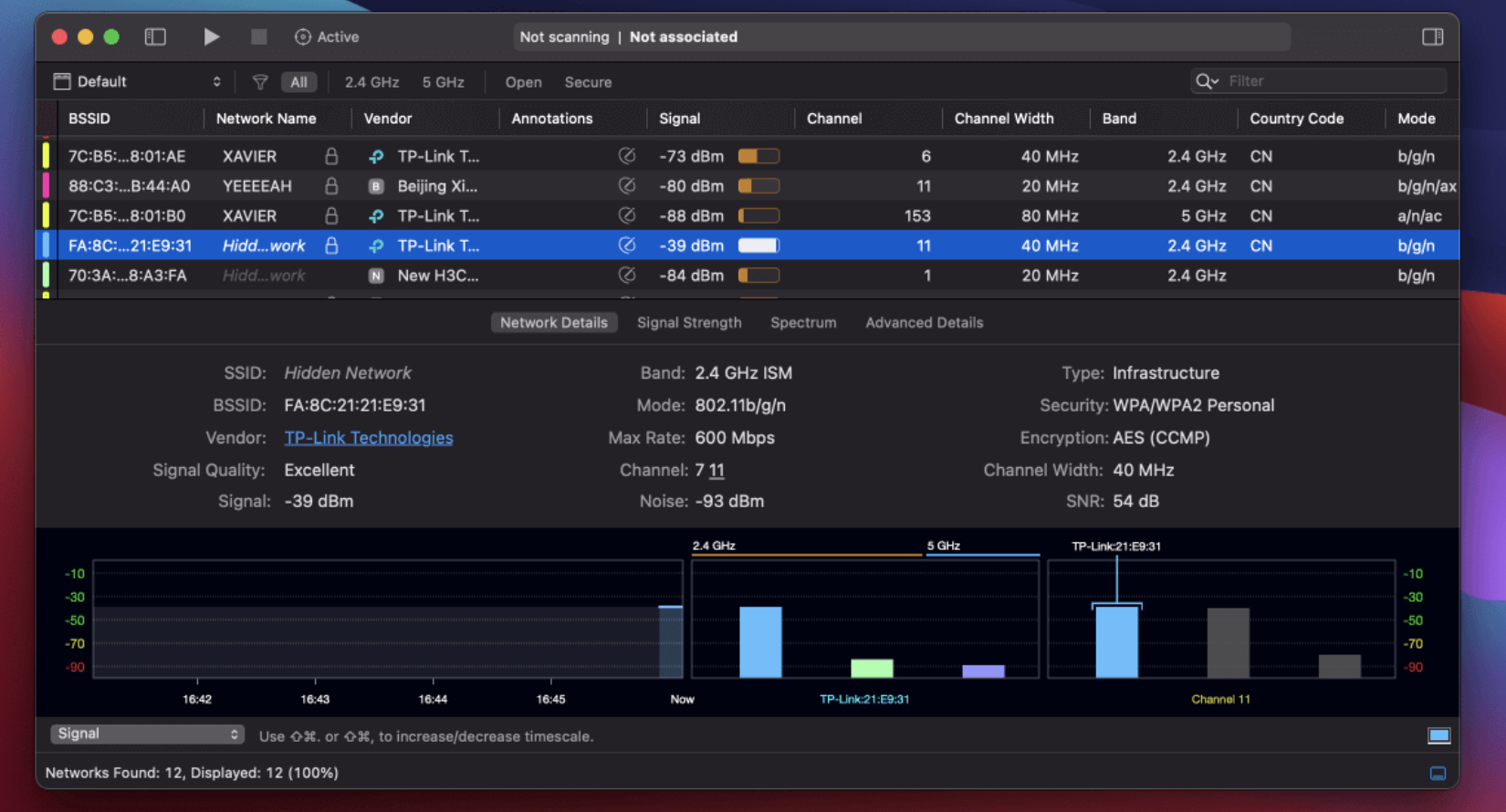 WiFi Explorer Pro v3.3.5(16) 中文破解版 无线信号扫描和管理工具插图 WiFi Explorer Pro v3.3.5(16) 中文破解版 无线信号扫描和管理工具