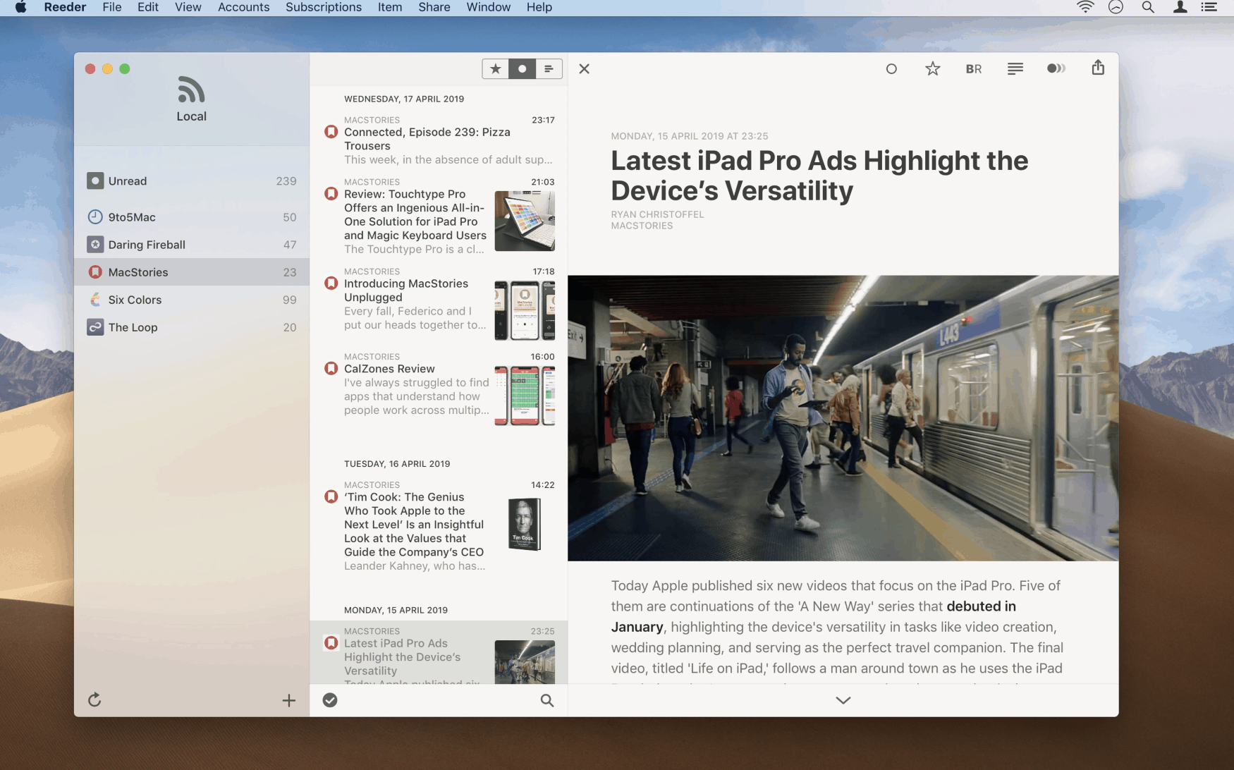 Reeder 4.2.3 将RSS阅读体验发挥到极致 阅读器 第2张-Mac毒 Reeder 4.2.3 将RSS阅读体验发挥到极致