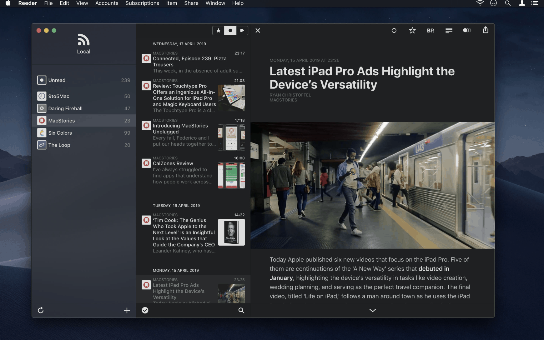 Reeder 4.2.3 将RSS阅读体验发挥到极致 阅读器 第3张-Mac毒 Reeder 4.2.3 将RSS阅读体验发挥到极致