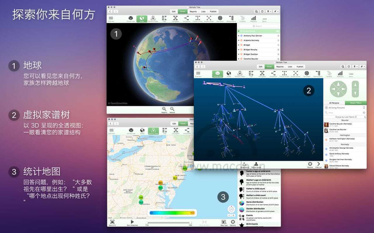 MacFamilyTree 9.2 中文破解版 强大的家族族谱制作工具插图1 MacFamilyTree 9.2 中文破解版 强大的家族族谱制作工具