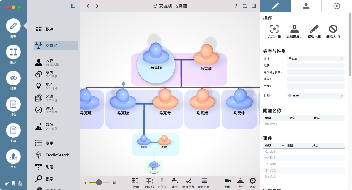 MacFamilyTree 9.2 中文破解版 强大的家族族谱制作工具插图2 MacFamilyTree 9.2 中文破解版 强大的家族族谱制作工具